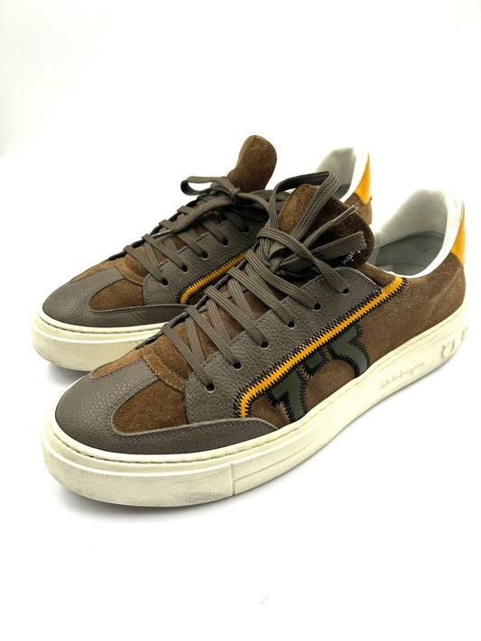 Ferragamo - mens sneakers 9.5 café